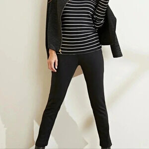 CHICO'S black Ponte knit ankle pant Chico size 2